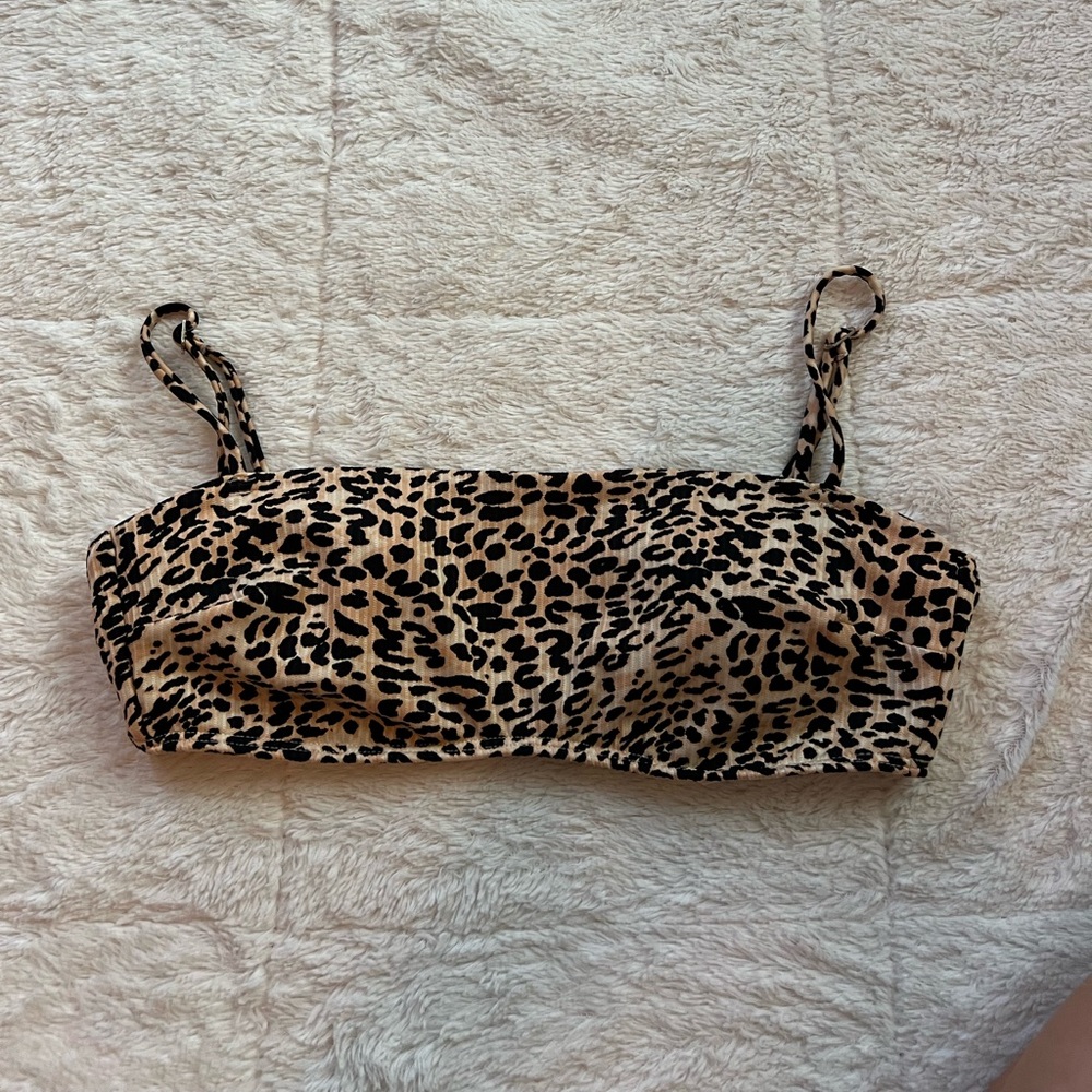 bikini top cheetah print suit